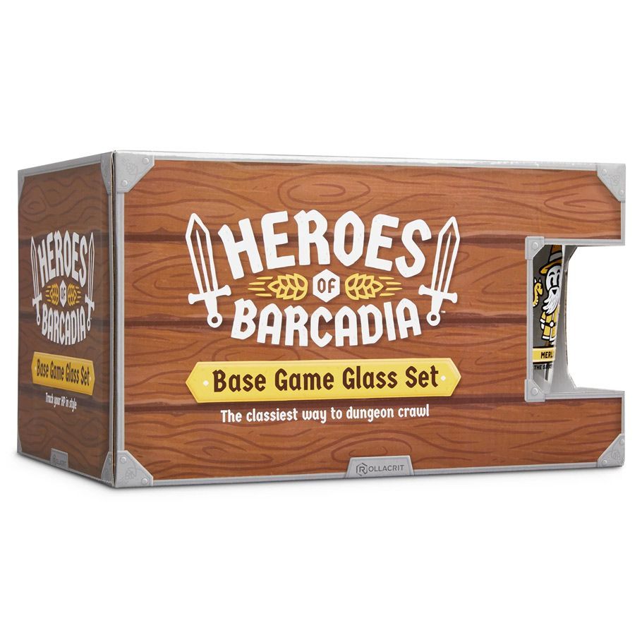(Preorder) Heroes of Barcadia Base Game Glass Set