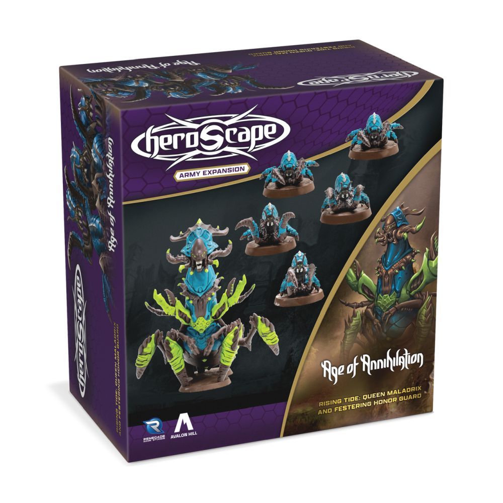 Heroscape - Rising Tide - Queen Maladrix and Festering Honor Guard Army Expansion